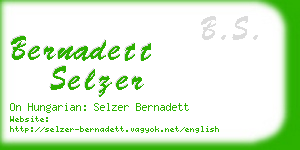 bernadett selzer business card